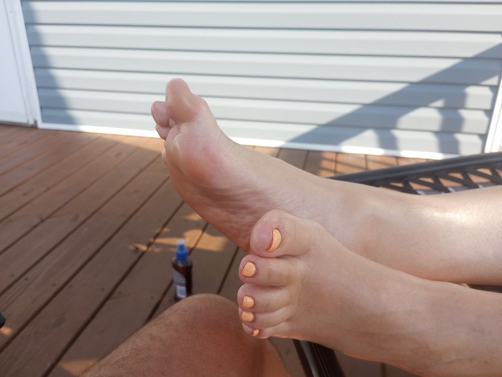 My girlfriend&#039;s feet toes and soles #8