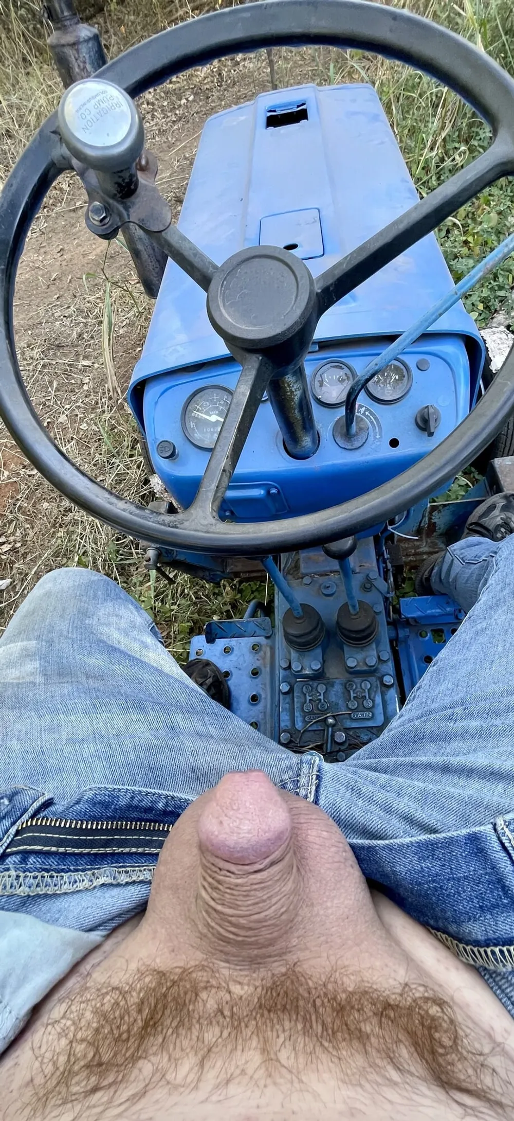 My tiny dick on my tractor #2