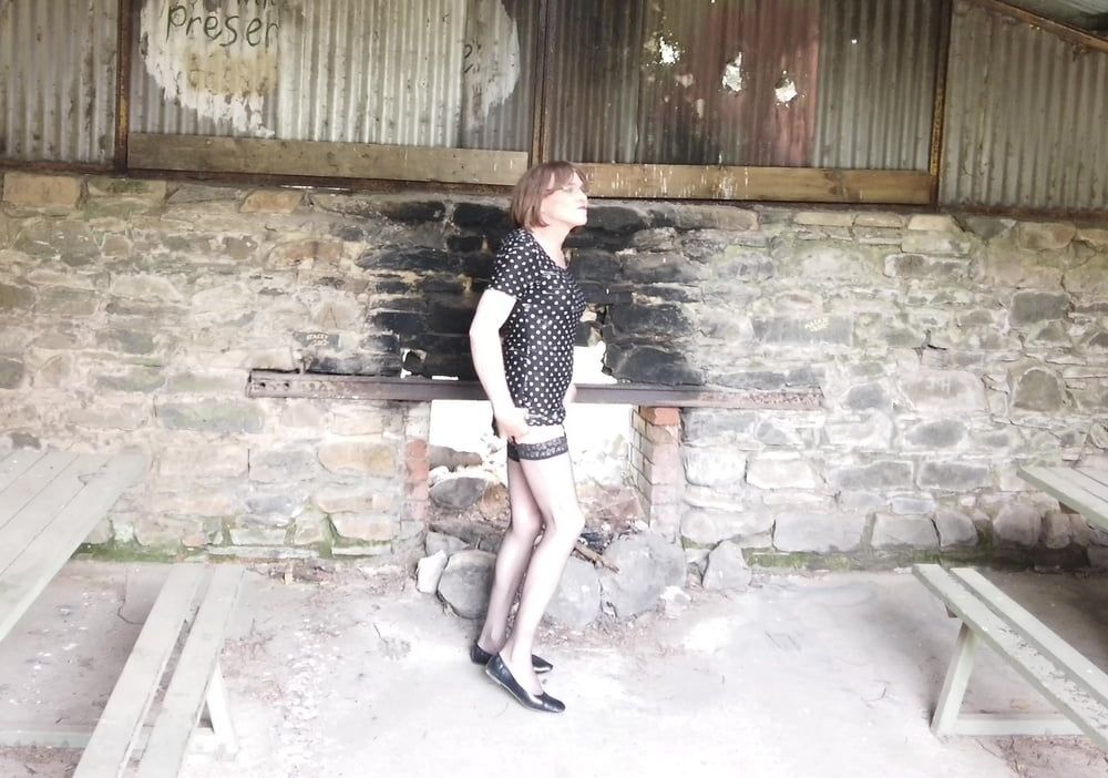 Crossdress Road trip to disused emergency shelter #10