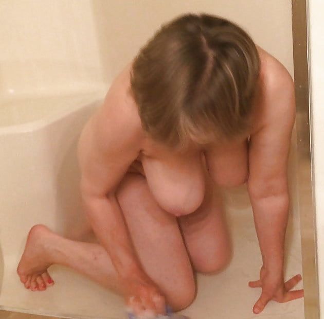 GILF gets naked to clean the shower #37
