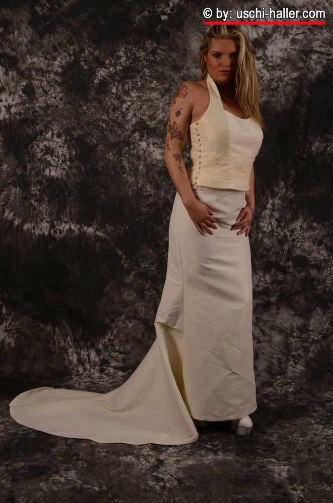 Photoshoot with Arabella May in different wedding dresses #25