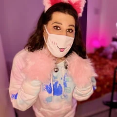 Fluffy Pink Catgirl