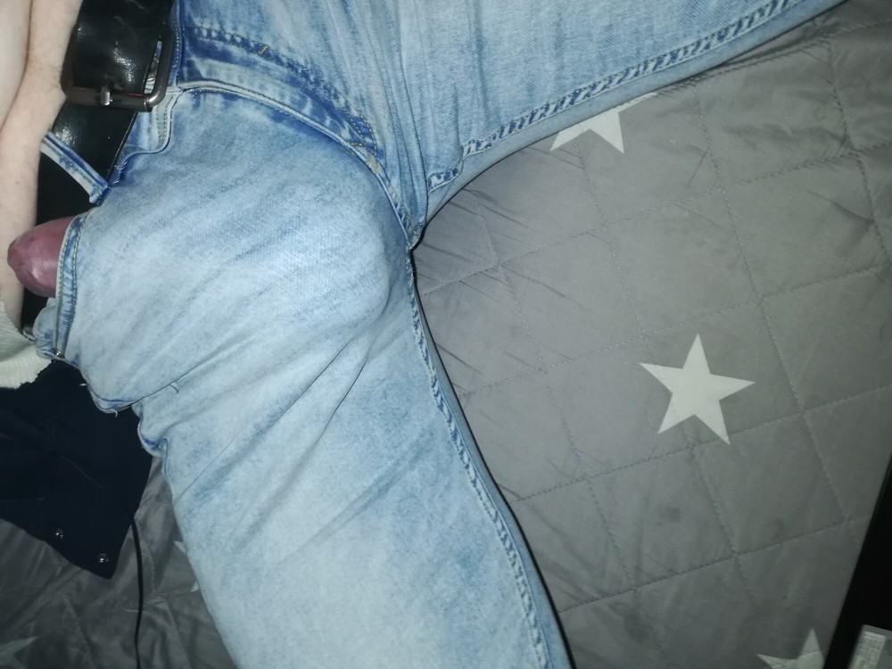 Showing off my horny bulging jeans #17