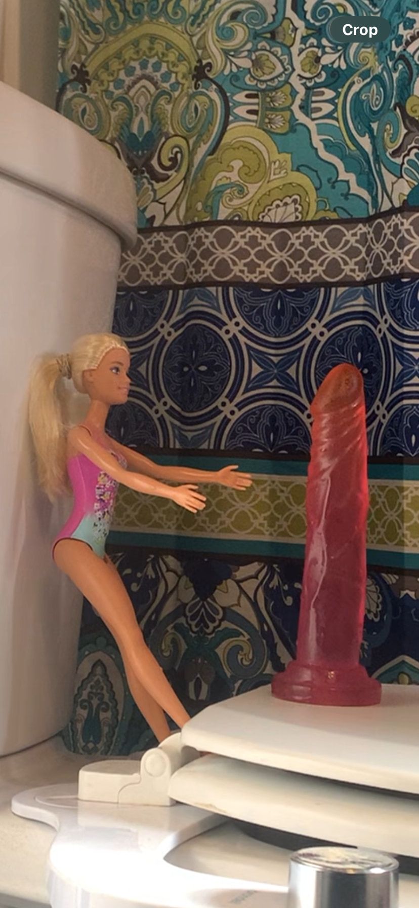 Playing with Barbie doll #5