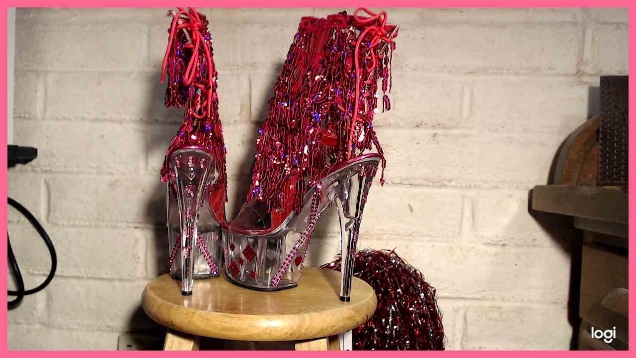 9inch BBC SLUT platform stiletto heels worn to tease BBCs. #11
