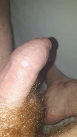 Close up cock starting to have a pee