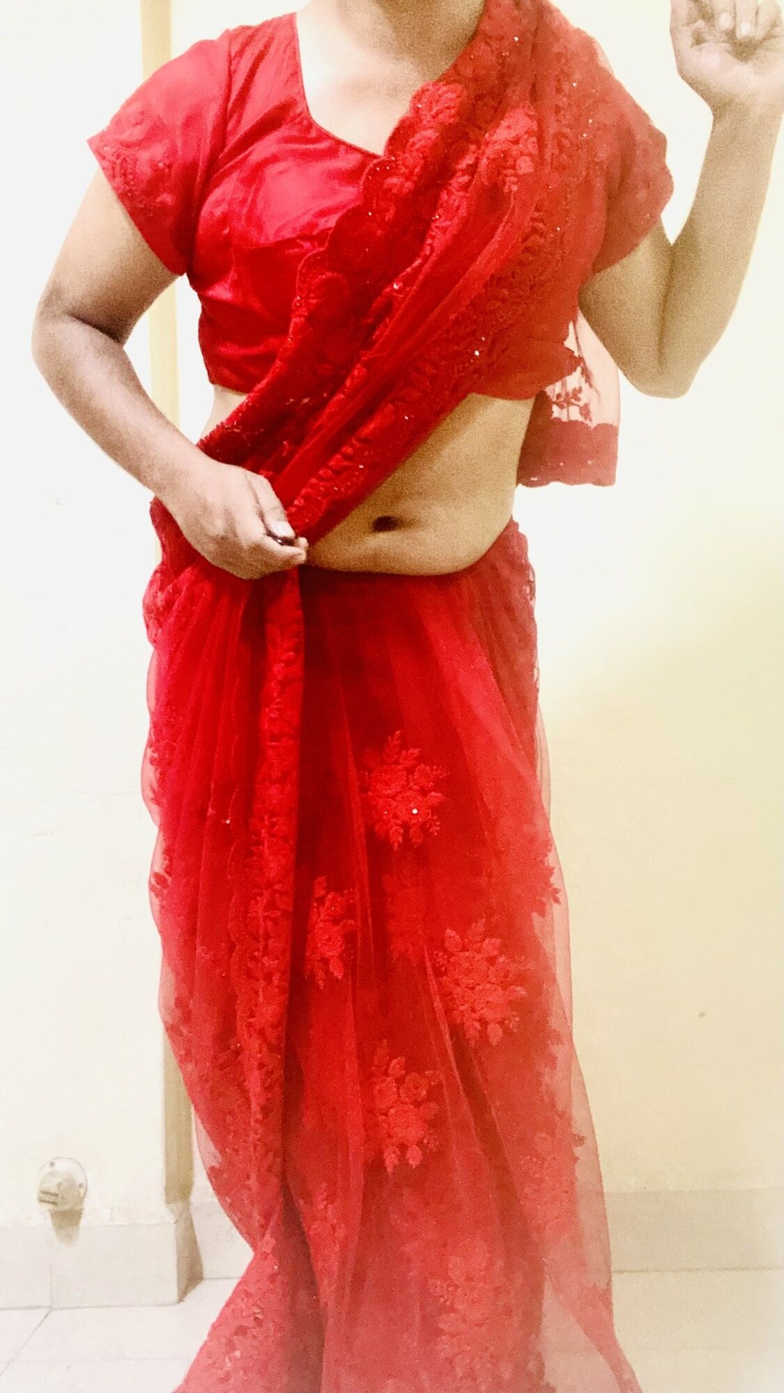 Red saree #57