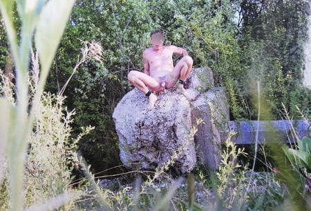 Outdoor Exhibitionism on a Rock