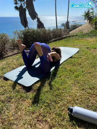 katie kush shows us what a normal yoga session looks like fo         