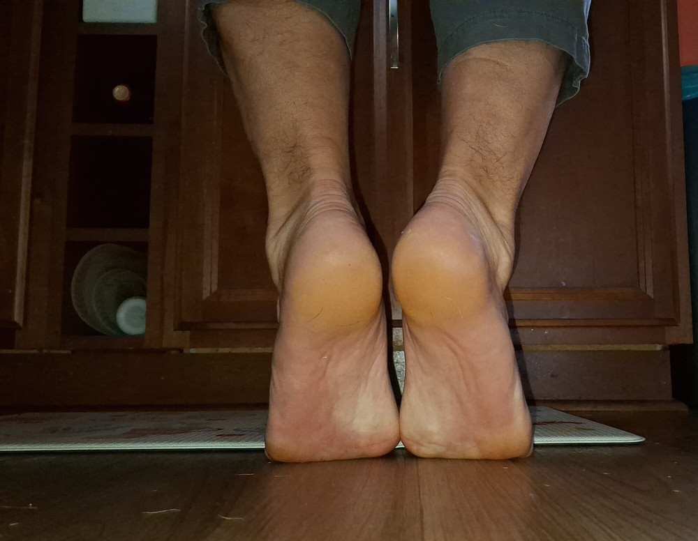 Floor view of me posing my soft feet #9