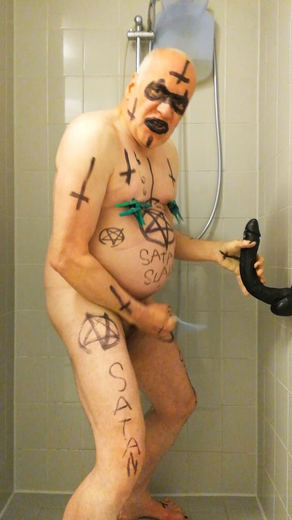 Satan slave takes a Satan enema on Satan's orders #36