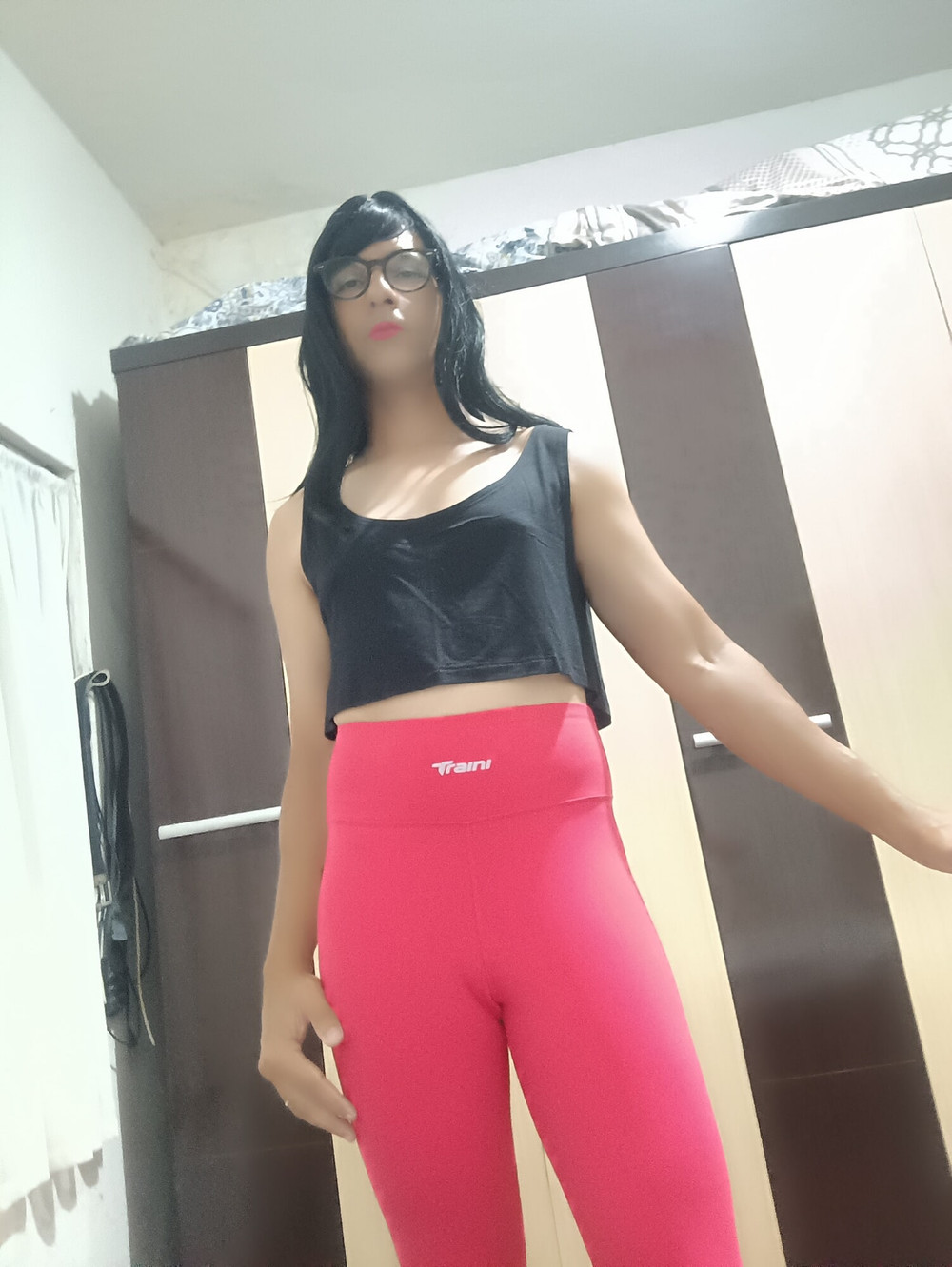 Sakura Nakamura Costume legs Red Gym #30