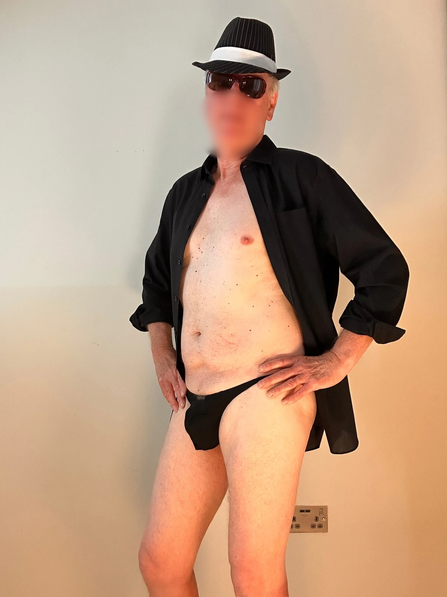 Black outfit peeled off