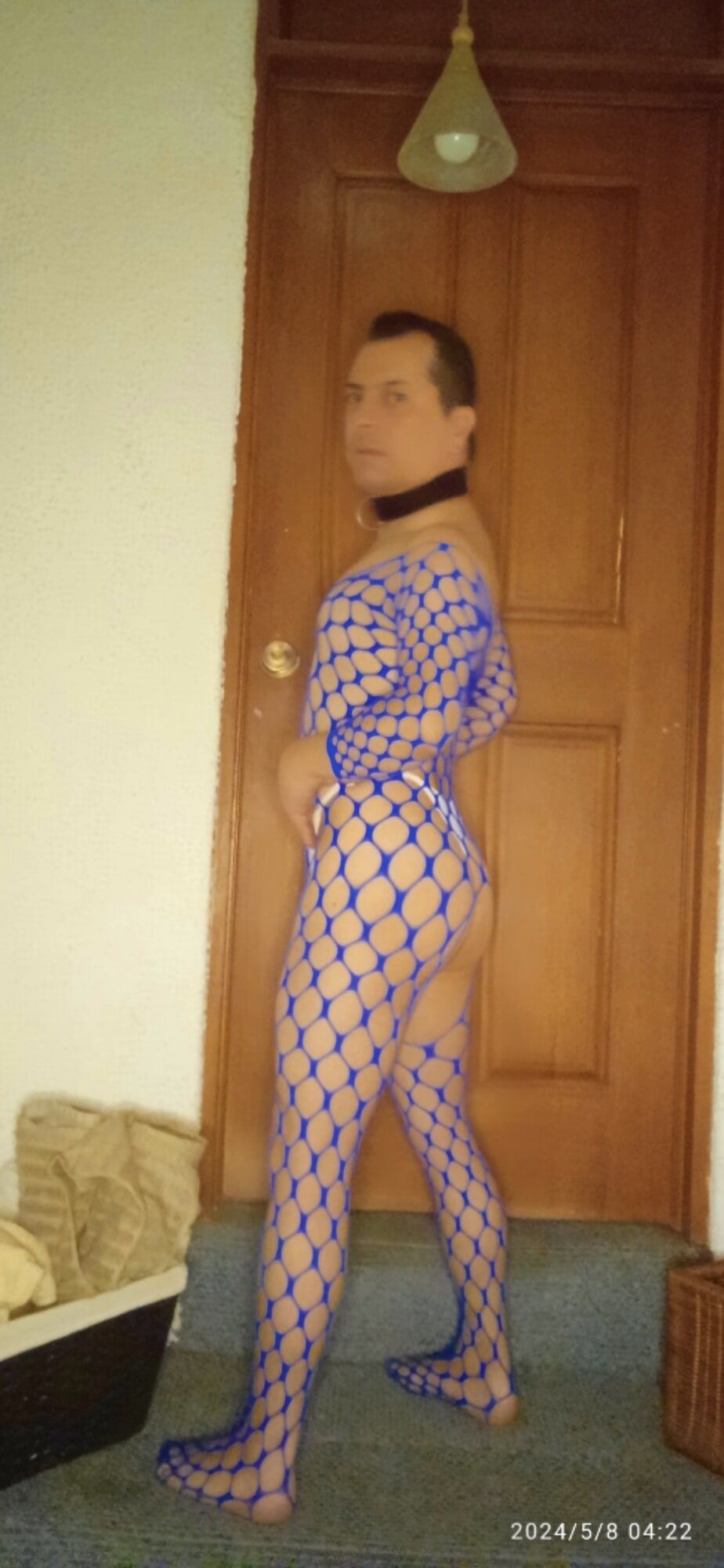 My new blue fishnet lingerie  #20