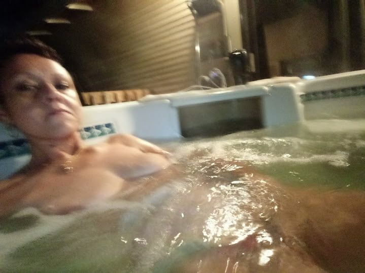Nighttime hot tub fun #18