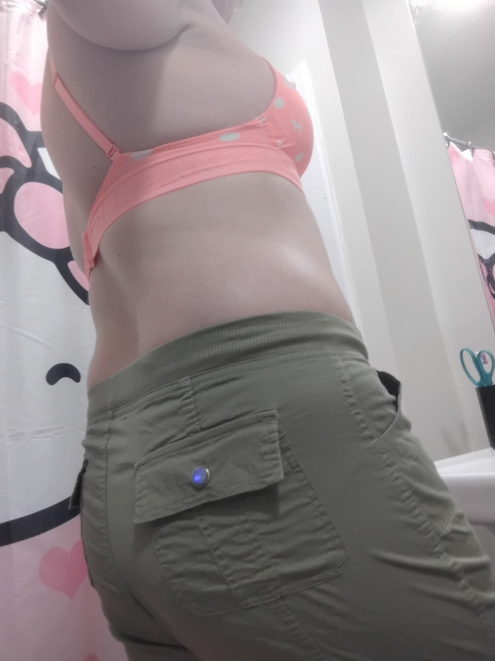 Orange bra and blue panties  #12