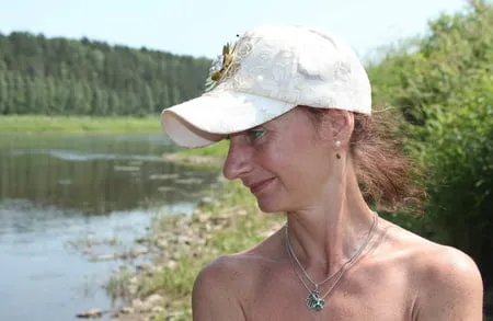 on the beach volga river         