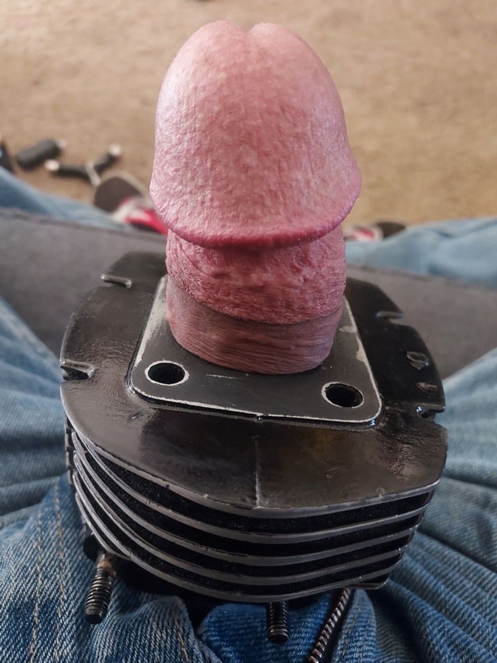 My dick in a cylinder head #8