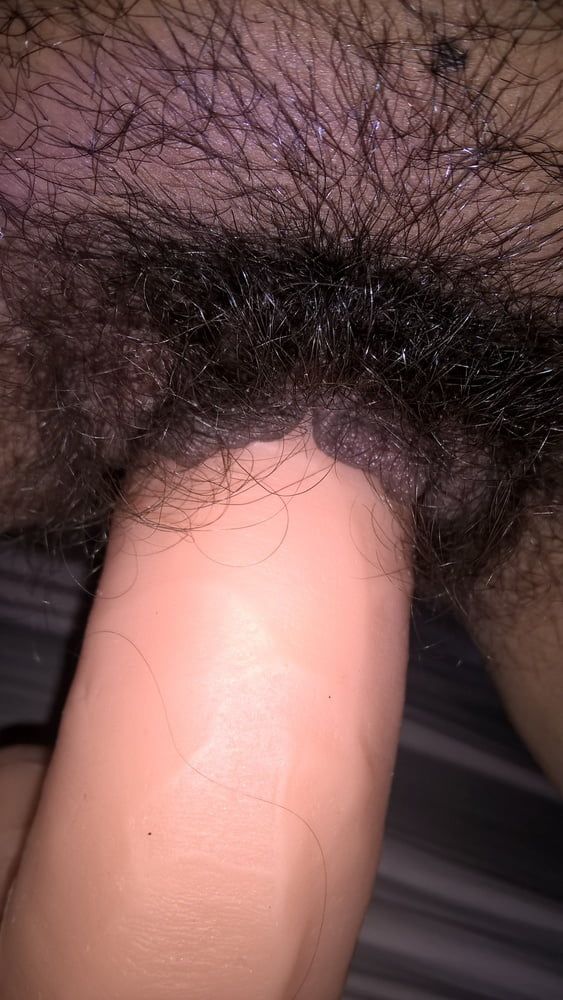 Hairy Mature Wife JoyTwoSex Selfies Big Dildo #5
