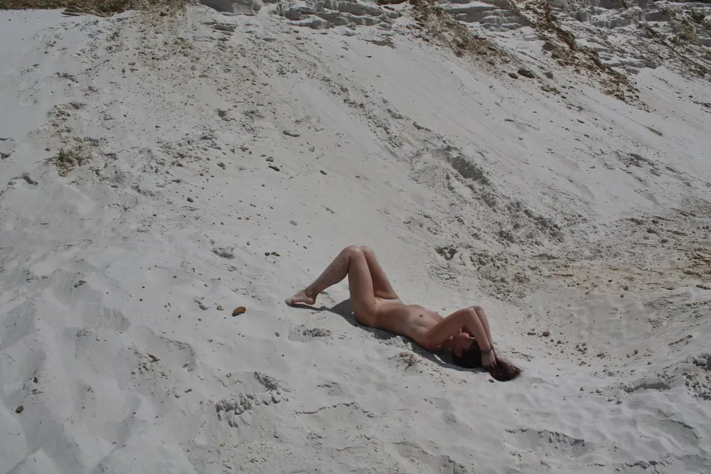 Naked on White Sand #4