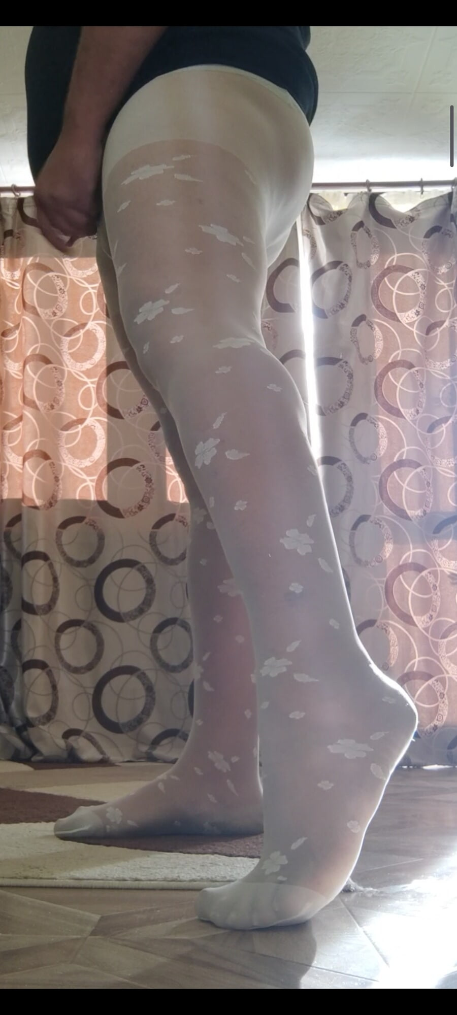 White patterned pantyhose are so sexy  #23
