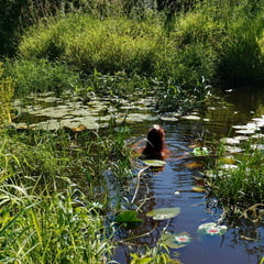Nude in lazy river