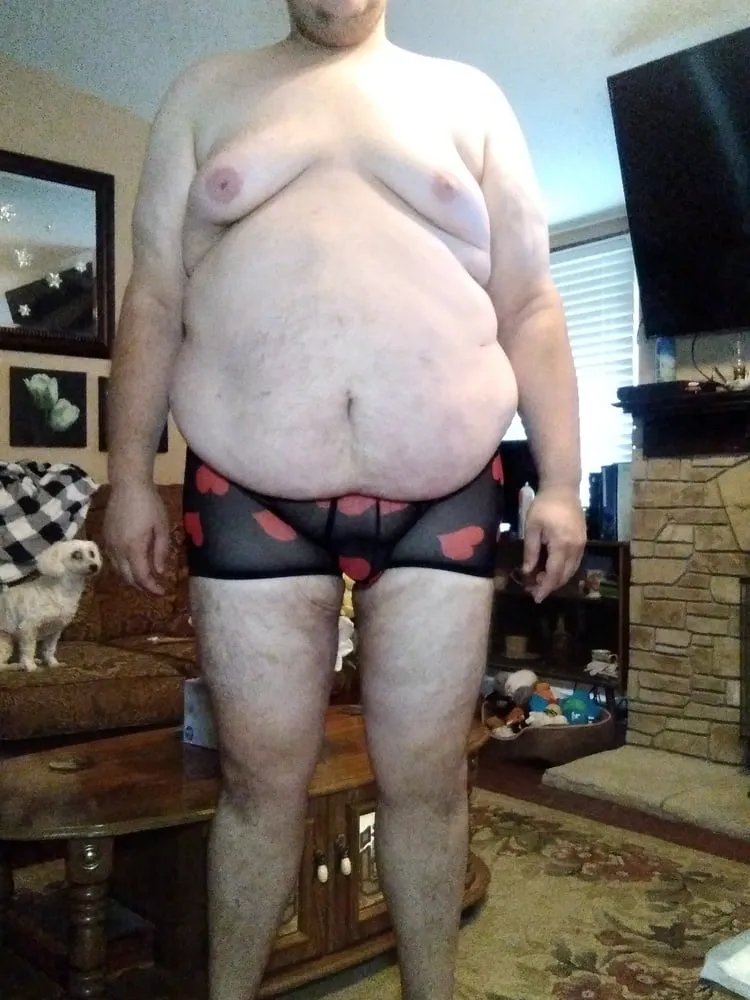 Wearing heart boxers