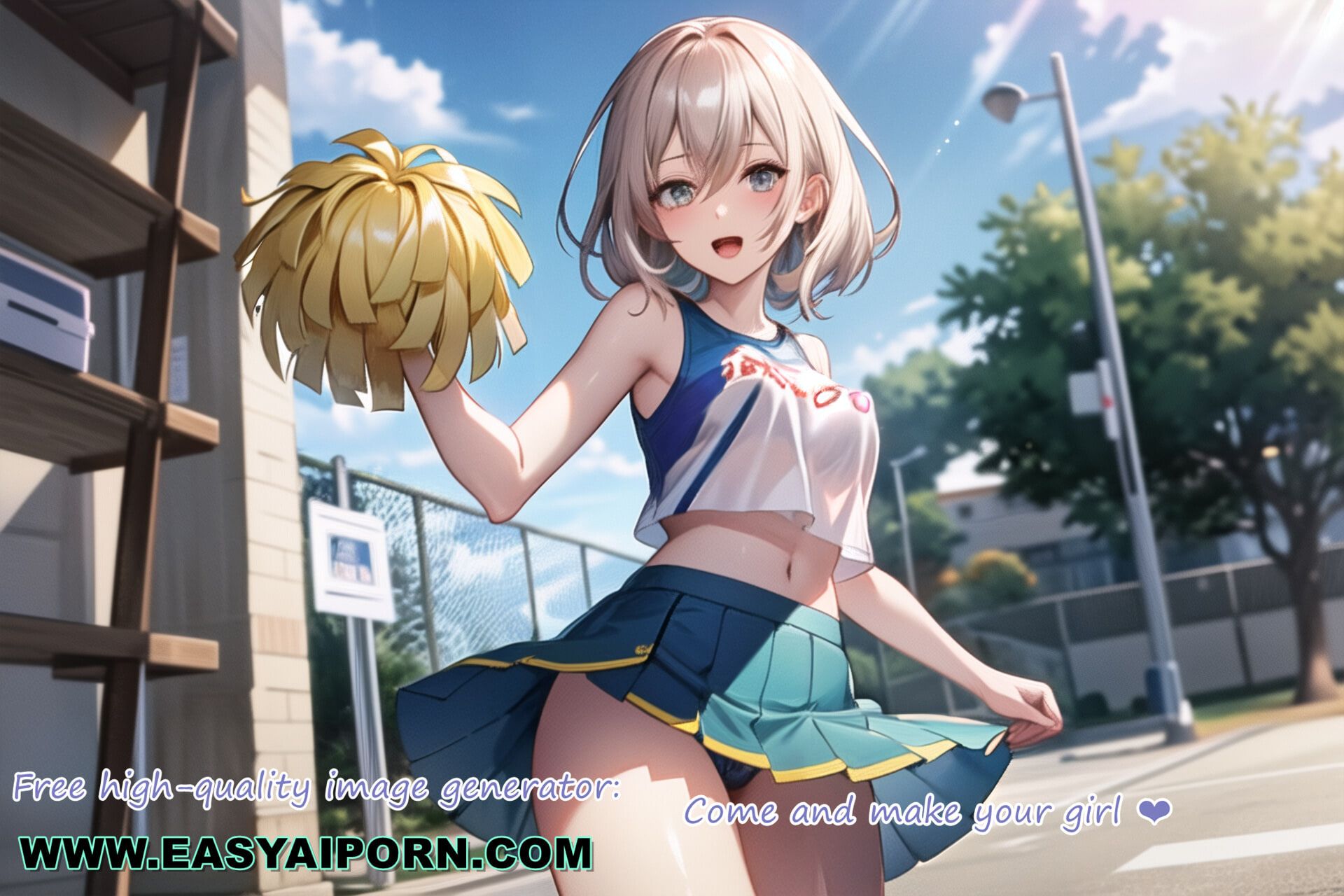 Hot Anime Cheerleader Motivating You Transparent Cloth #45