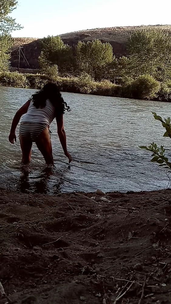 Playing at the river #17