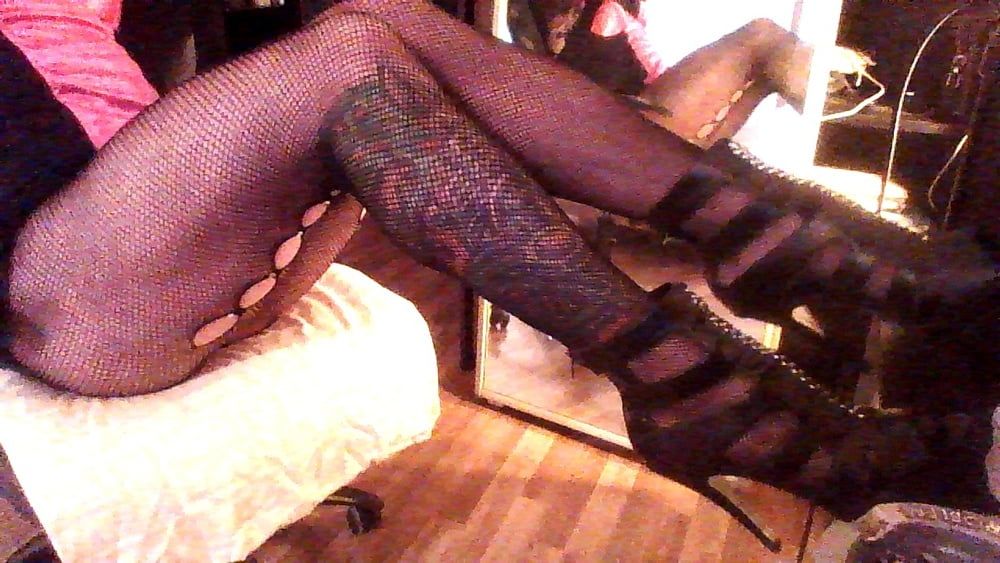 Saturday night Fun With New Fishnets Pantyhose #14
