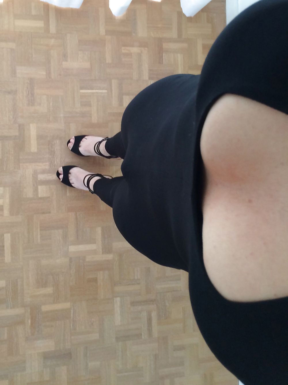Black bodysuit & high heels #2