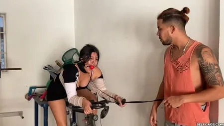 bitchy personal trainer turned bdsm slave selfgags         