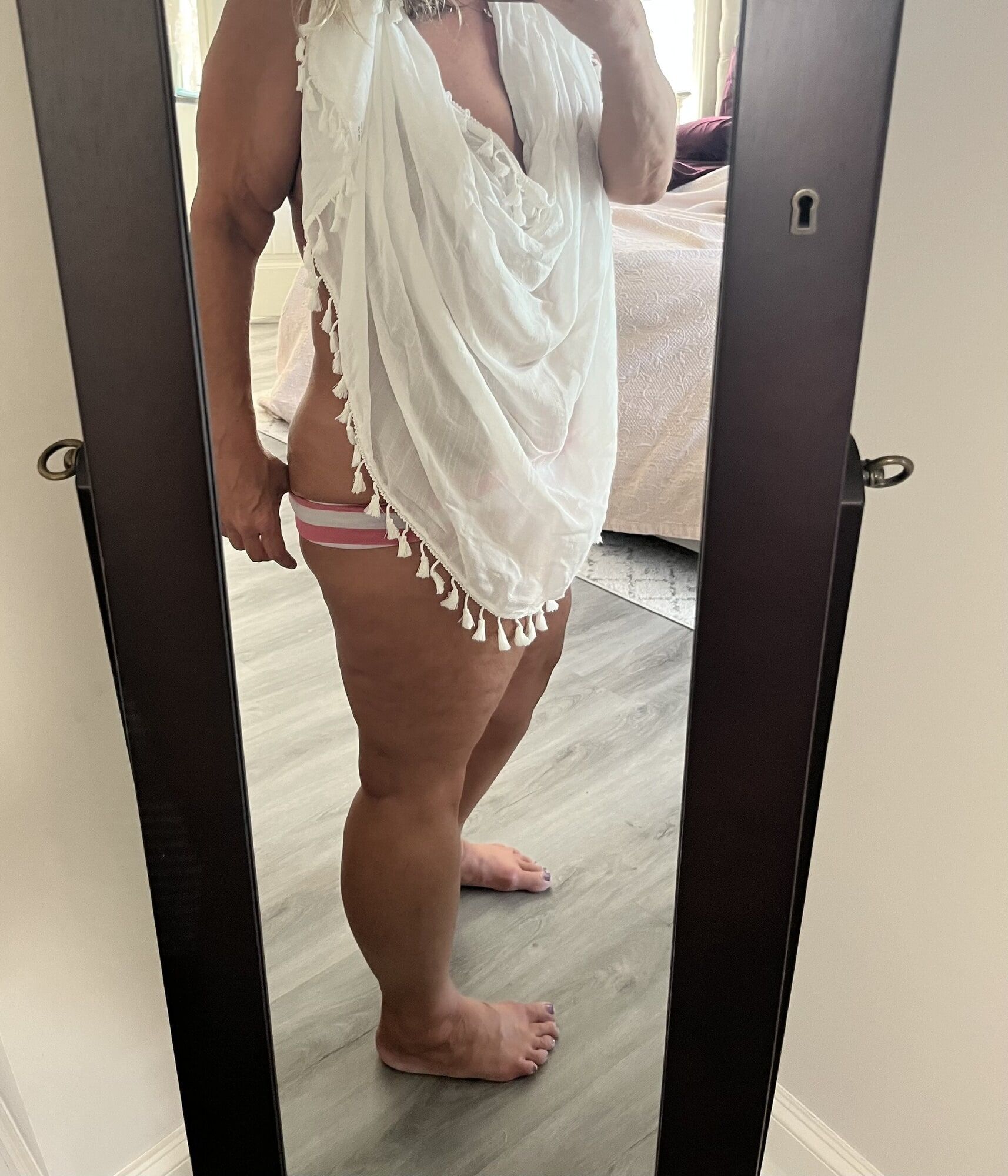 The Real Deal MILF using a sarong to dress up and tease  #3