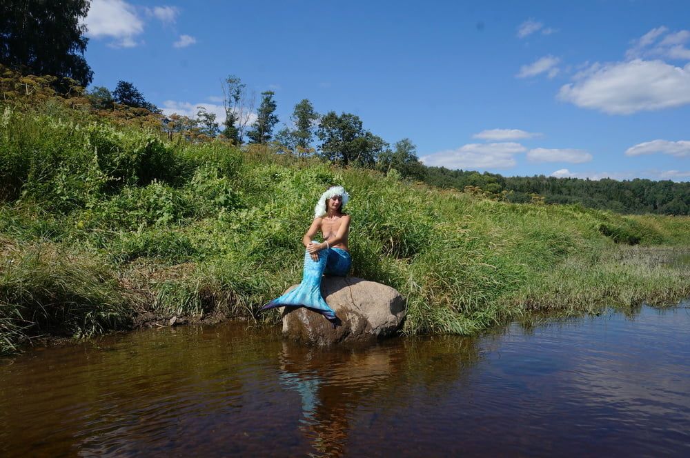 Mermaid  on boulder #44