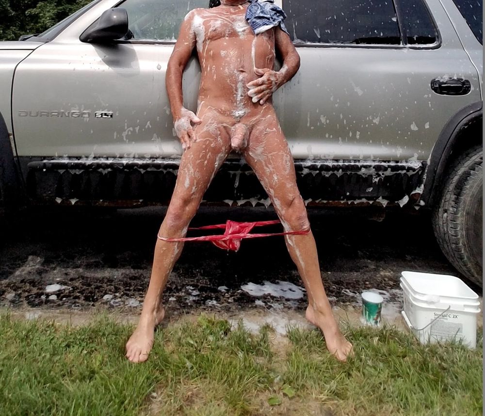 Nude Naked Public Car Wash #16