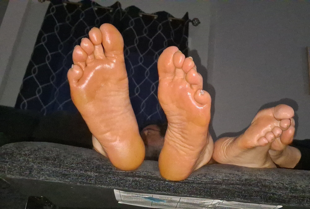rub you hard dick all over our oiled soft soles #11