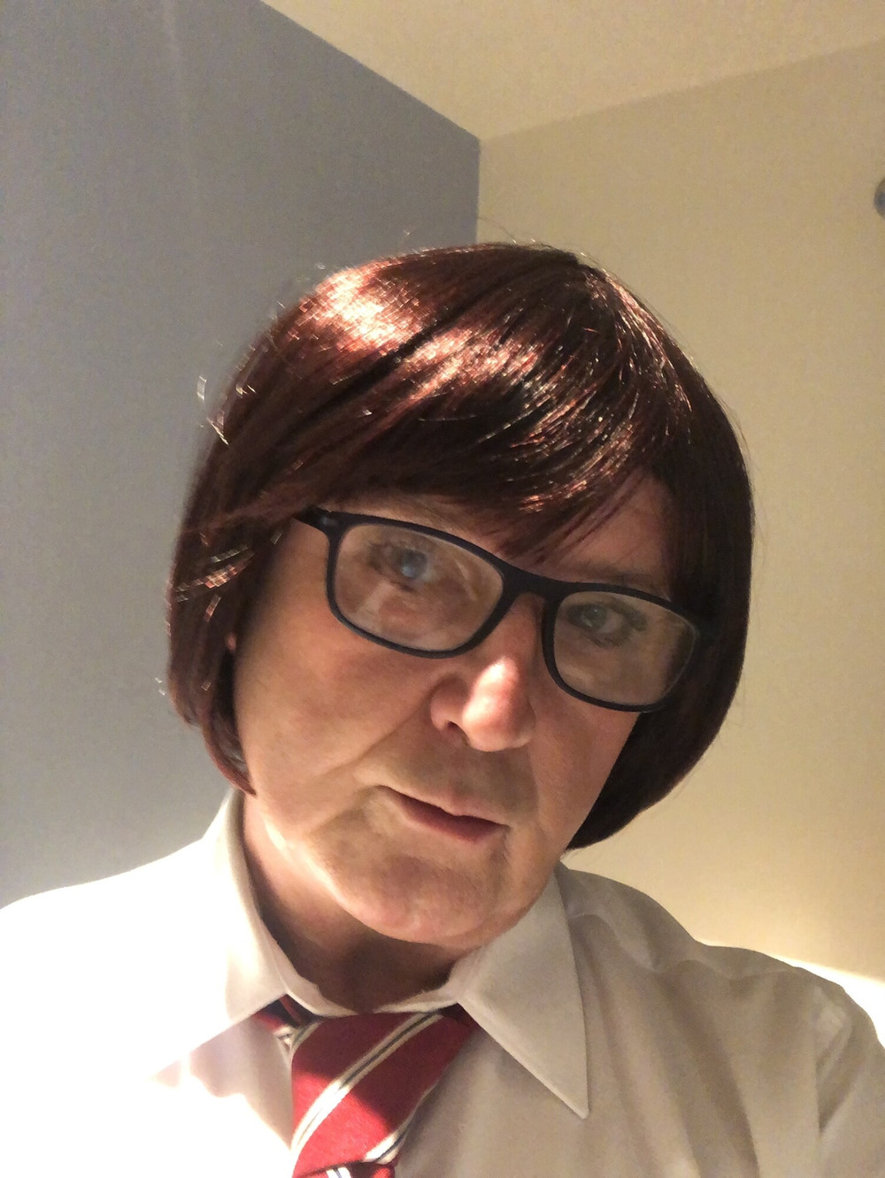 Crossdresser roleplay school uniform 