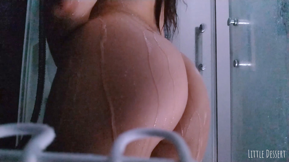SEXY college girl in the shower SPANKING her ASS really HARD #5