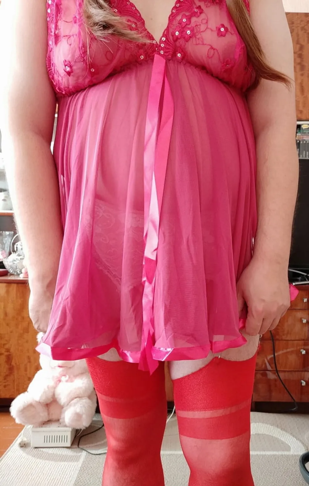 my little dick in pink lingerie #38