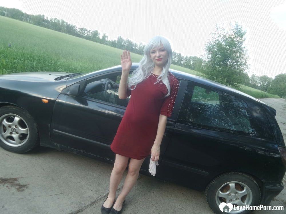 Beautiful blonde wants you in her car