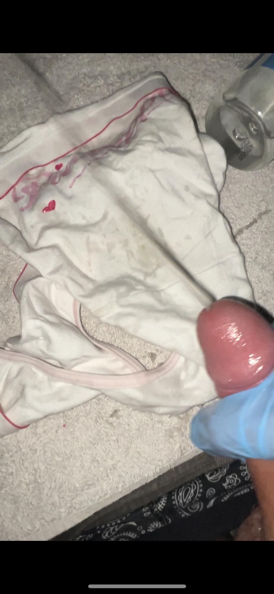 Destroying Ashleigh’s white knickers Pantie wanking 