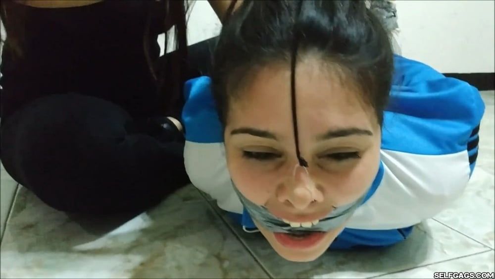 Jogger Gagged With Sweaty Socks After Her Run! - Selfgags #8