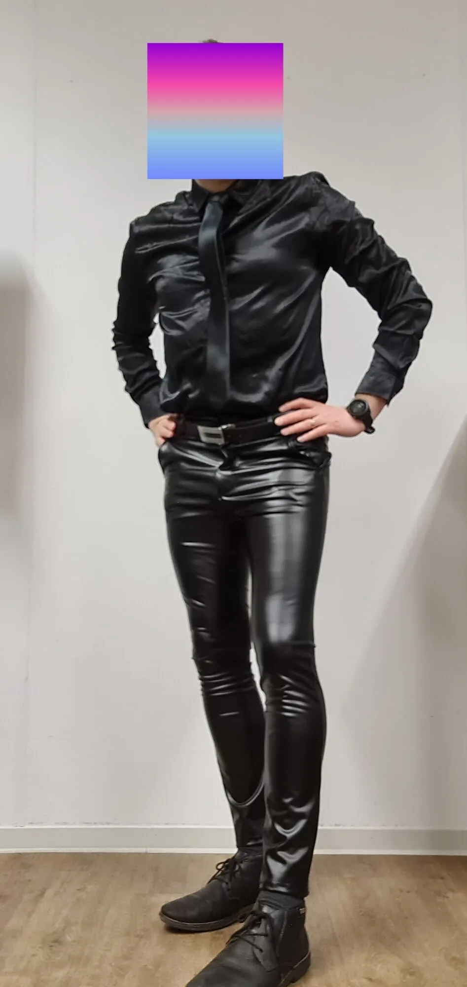 Gay in leather and satin #5