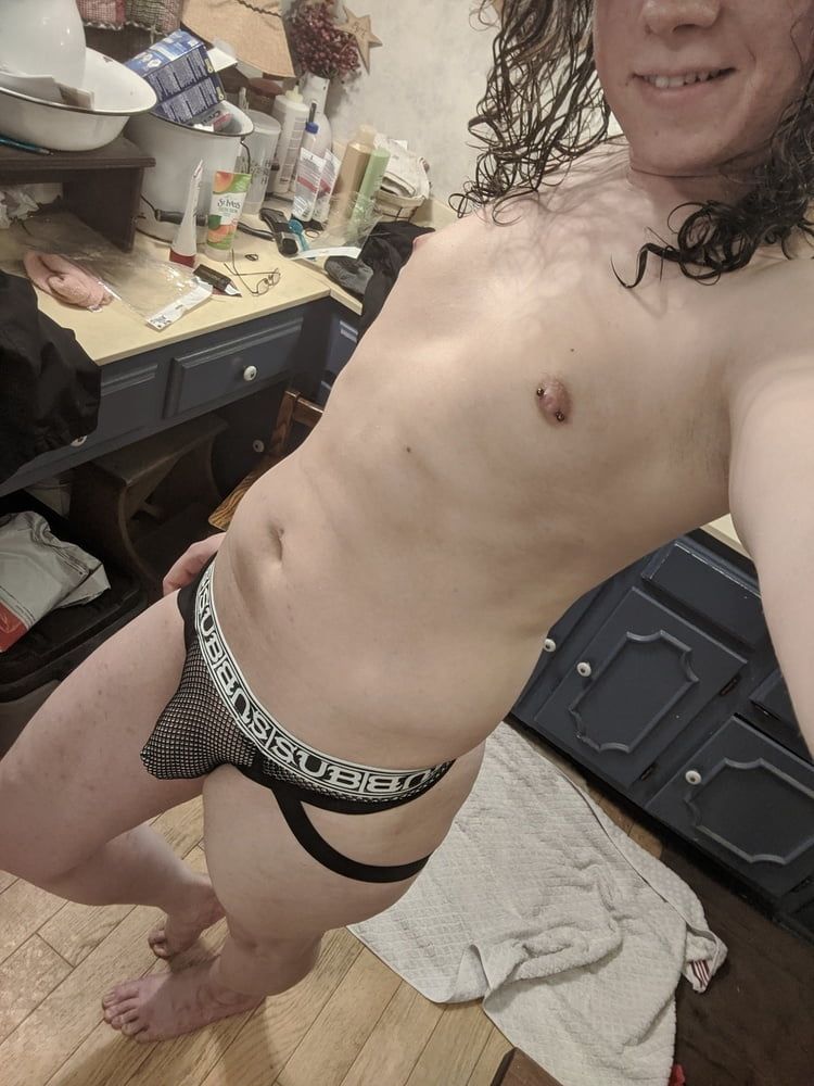 Twink Sub Slut in Mesh Underwear #2