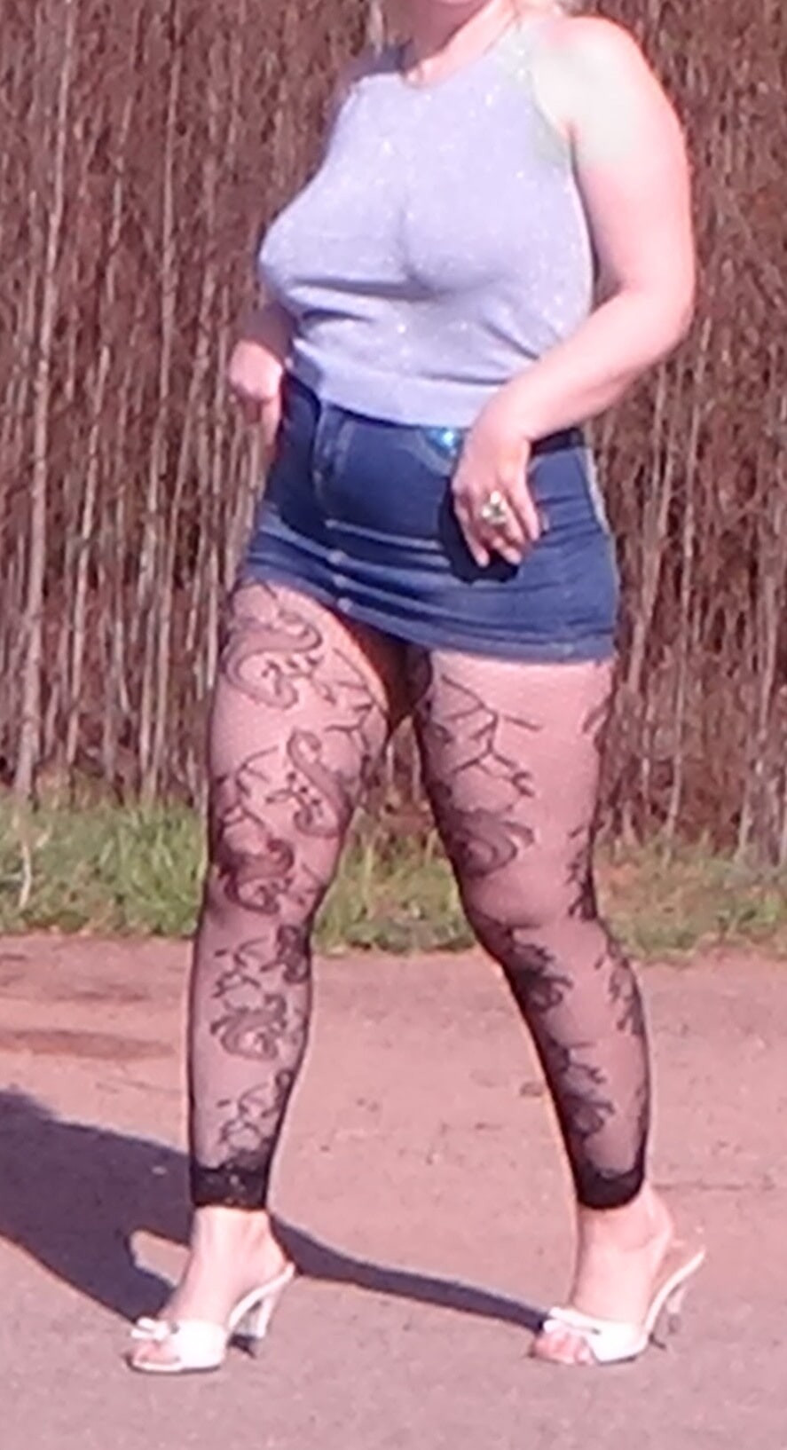 Hot milf and fishnet tights #7