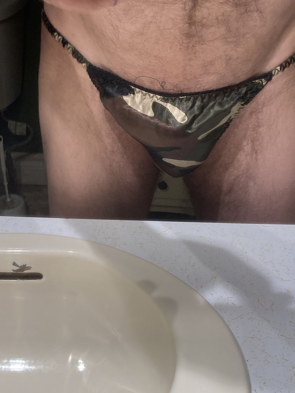 Camo satin panties 