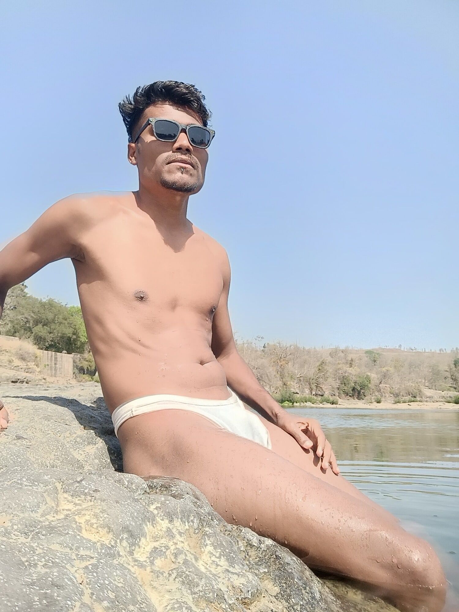 Sanju gamit on river advanture hot and sexy looking in man  #58