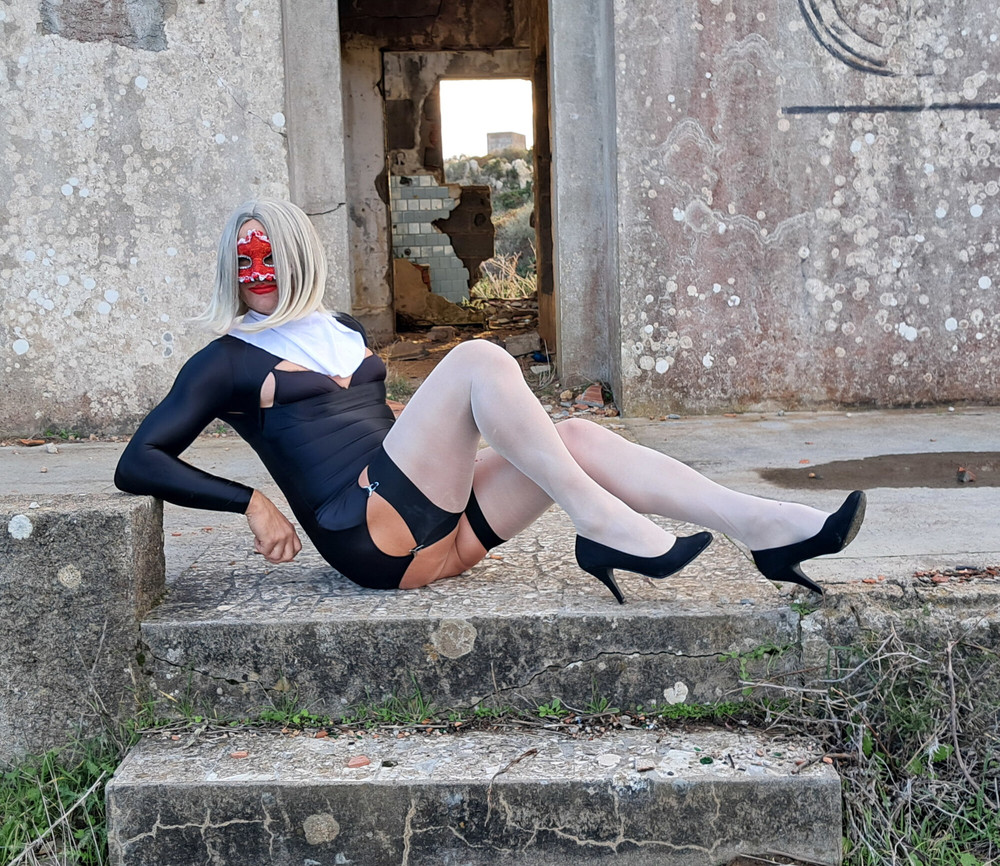 Kinky Perverted Nun in Nylon Stockings and High Heels #11