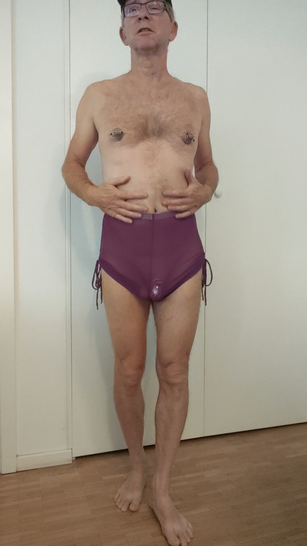 purple transparent panties #6