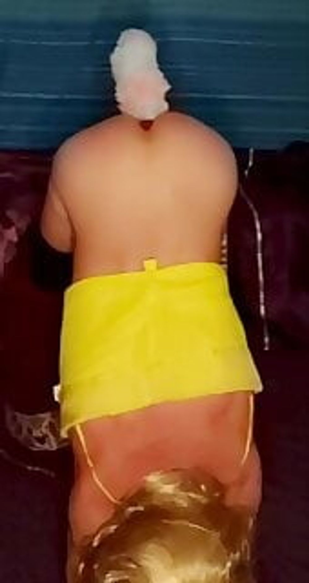 Yellow dress pink panty tail play #21